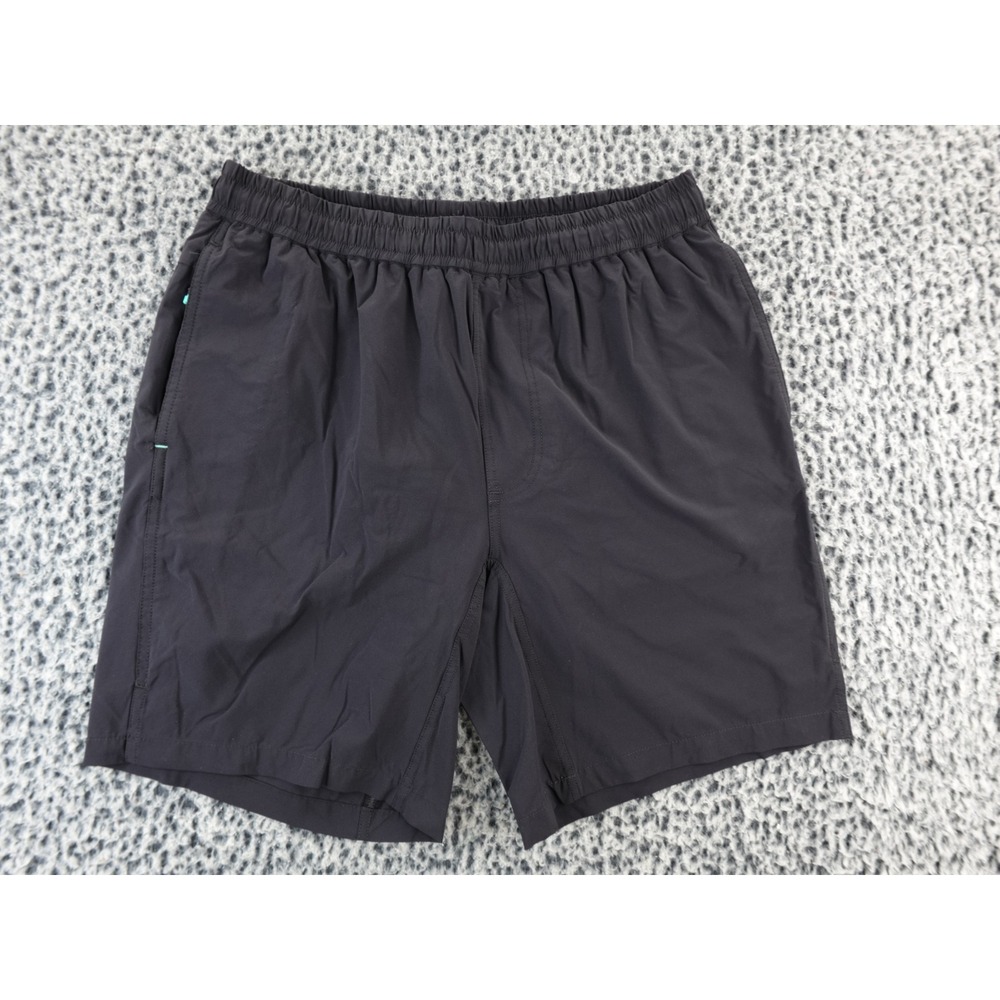 MYLES Men's‎ Athletic Shorts Black Elastic Waist 8 Inch Inseam Size M